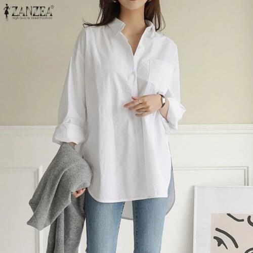 ZANZEA Long Blouses