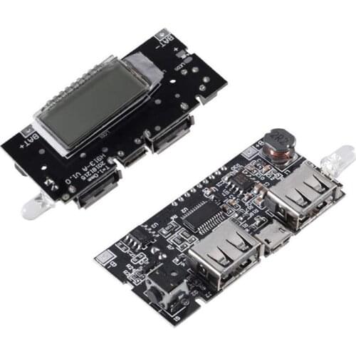 1pc Dual USB 5V 1A 2.1A Mobile Power Bank 18650 Lithium Battery Charger Board Digital LCD Charging DIY Module