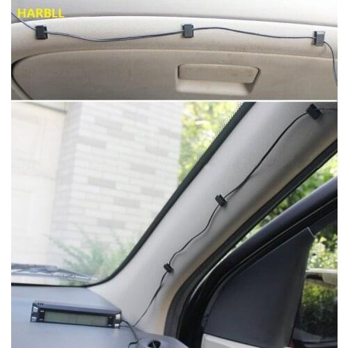 100 PCS/SET Car Wire Cord Clip Cable Holder Tie Clips Fixer Organizer Drop Adhesive Clamp GPS Wiring Clip