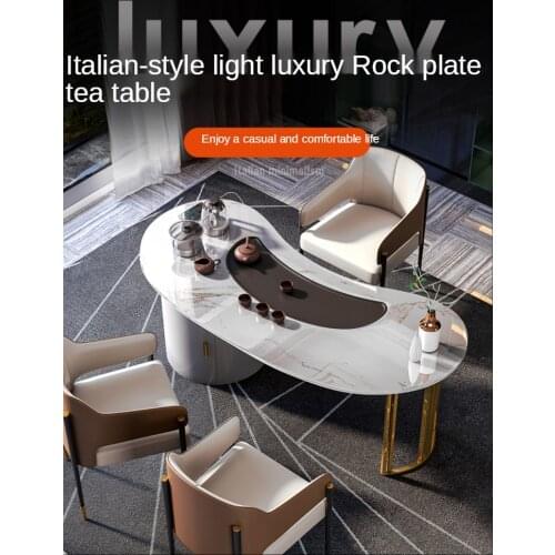 2021 new luxury rock tea table and chair combination simple modern tea table balcony tea table tea set one