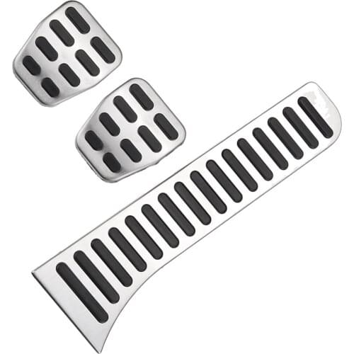 3x Anti-Slip Gas Brake Clutch Pedals, MT 304 Stainless Steel Accelerator Brake Pedals Cover for VW GOLF MK5 MK6 (Right Drive)