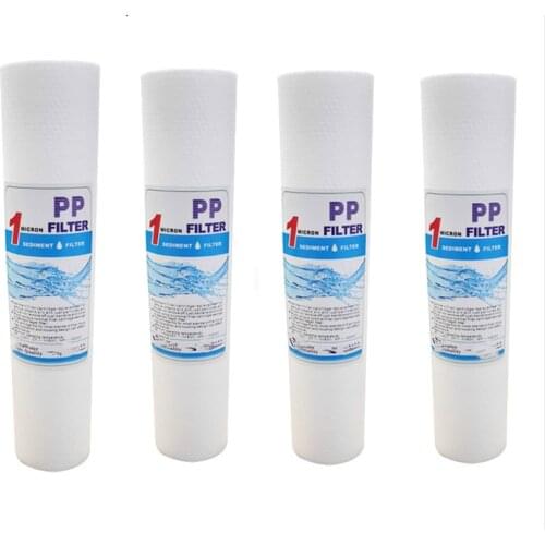 4PCS Water Filter Sediment PP filter 10" 1 Micron PP Replacement filter Cartridge Reverse Osmosis Rust Removing Particles