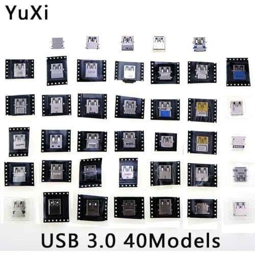 40 Models,40pcs/lot Notebook Laptop USB Jack USB Socket 2.0 3.0 USB Plug Connector For ACER/ASUS/HP/ DELL/Toshiba/Sony