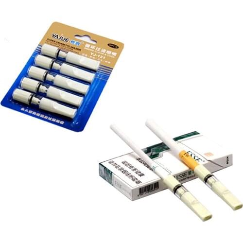 5Pcs/set Reusable Smoking Filter Pipe Tobacco Cigarettes Reduce Tar Cigarette Holder Cleaning Container Smoking Accessories