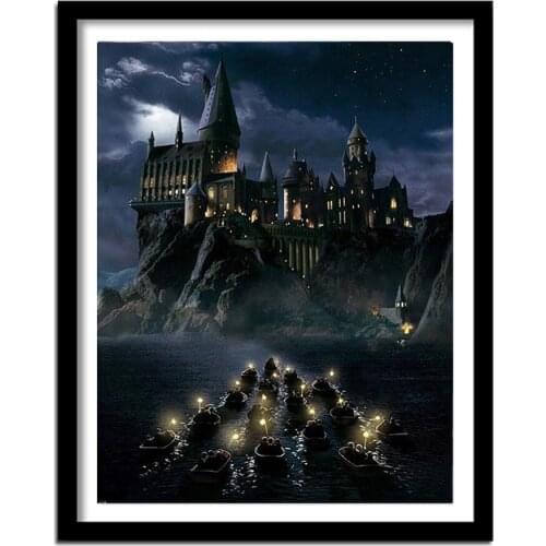 5D diamond painting full drill square DIY diamond embroidery Harry Castle Cross Stitch Full Round Mosaic Home decoration diamond