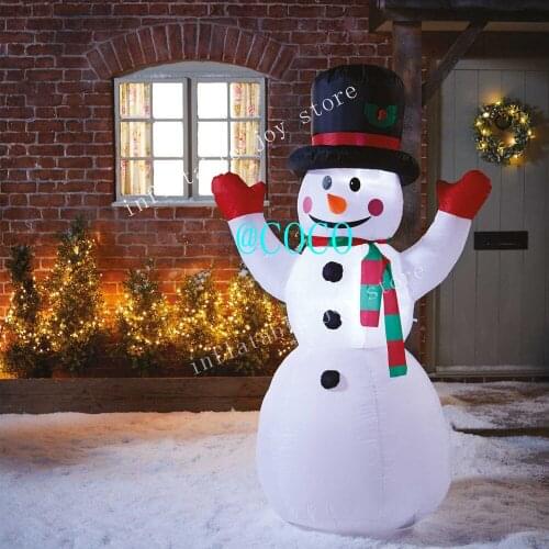 Free air ship to door! christmas inflatable figures type outdoor standing cheap inflatable snow man cartoon for sale