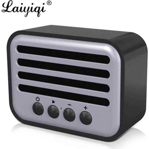 Laiyiqi 90S Nostalgic bluetooth speaker Retro design ultra Mini FM radio retro vintage TWS pocket portable boombox hoporler mp3
