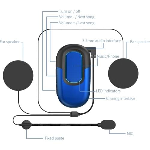 Remote Control Bluetooth Headset C35 Waterproof and Sunscreen Button Panel Riding Noise Reduction