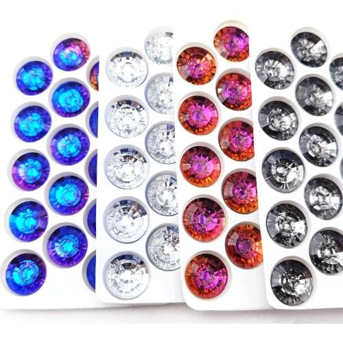 DIY Sewing for Clothes Buttons Accessories Crystal Decorative Colorful Laser Round button Handicraft Needlework Embellishments