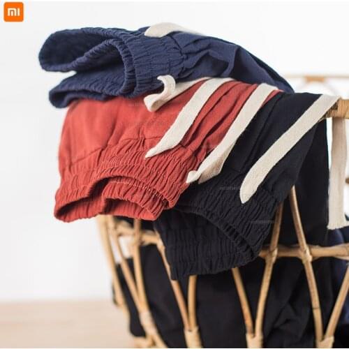Xiaomi youpin Summer new style cotton casual overalls shorts mens five-point pants thin section home
