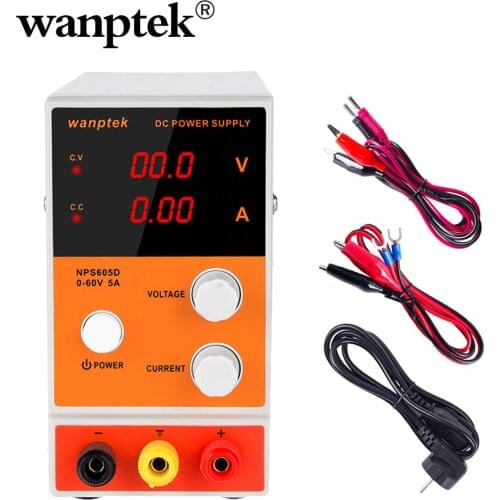 Wanptek Laboratory Switching DC Power Supply MiNi Adjustable Digital 0- 60V 0- 5A voltage regulator Bench Switching Power Supply
