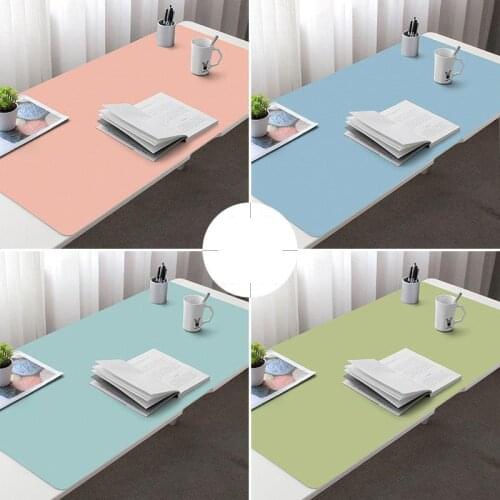 20*30 Mouse Pad Gamer Waterproof PU Leather Suede Desk Mat Computer Mousepad Keyboard Table Cover Double-Side Portable Mousespad