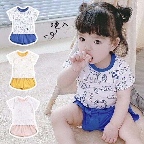Summer Baby Girls Clothing Baby T-shirt Tops+shorts Cotton Outfit Korean Kids Clothes Boys Tracksuit For Boys Clothing Sets