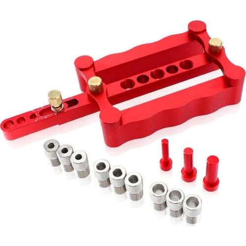 Woodworking Locator Woodworking Pocket Hole Fixture 6/8/10MM Angle Drill Pilot Hole Puncher locator fixture Drill Bit DIY Tool