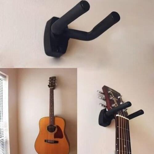 Wall Mount Guitar Hanger Hook Short Wall Hook Metal Mount Guitar Hanger For Ukulele Violin Non-slip Electric Guitar Neck Holder