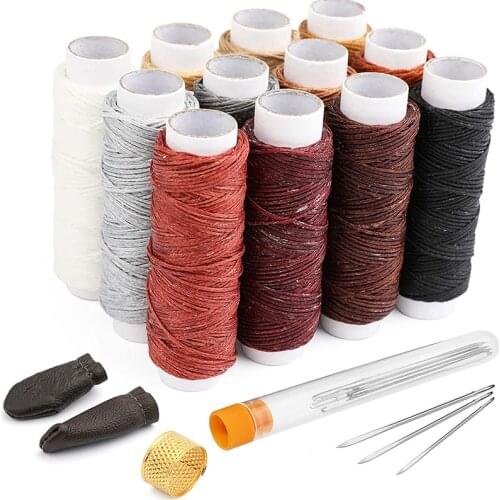 KAOBUY 150D 1mm Waxed Thread Leather Sewing Waxed Thread Cord for Hand Stitching Thread For Hand Sewing Leather and Bookbinding