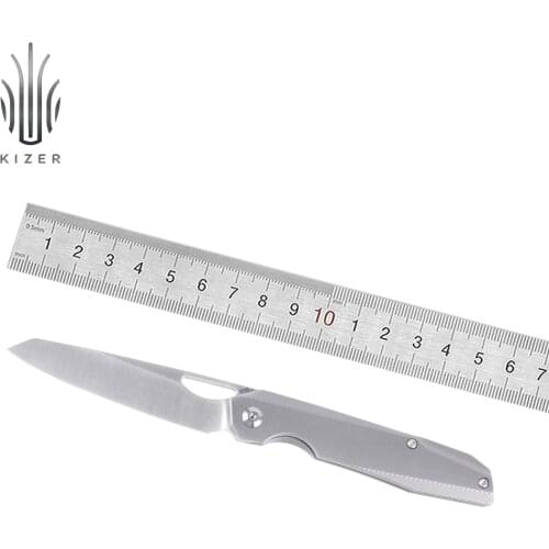 Kizer knife folding genie KI4545A1 2020 new titanium handle knife with thumb hole opening pocket knives designed by Gage