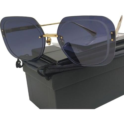 Women Glasses 2020 Retro Square Rimless Vintage Big Frame Sunglasses For Women Shade Fashion Sun Glasses Steampunk Sunglasses