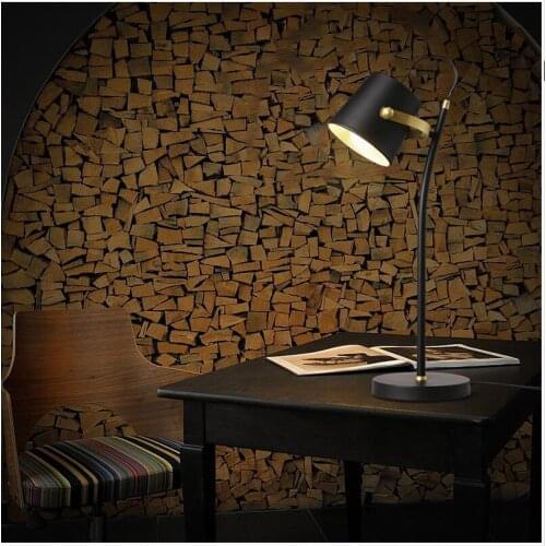 Modern simple iron bracket adjustable lampshade office learning desk office work LED black desk lamp