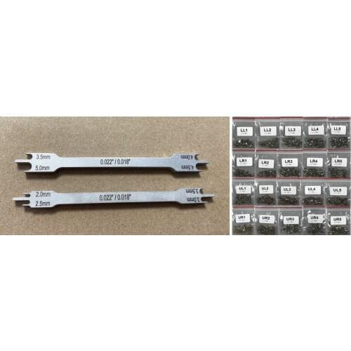 Dental Orthodontic Brace Bracket Positioning Height Wick Gauge Metal Precision Brackets Positioner Ortho 2.0-3.5mm 3.5mm-5.0mm