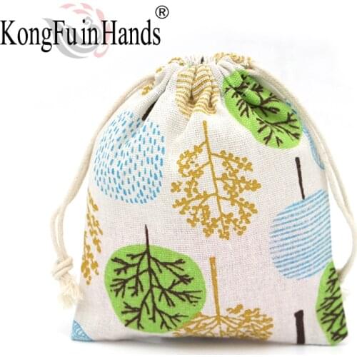 Jewelry Packaging Fabric Small Pouches Drawstring Bag Small Pocket Handmade Drawstring Christmas Gift Small Bag Variety Style