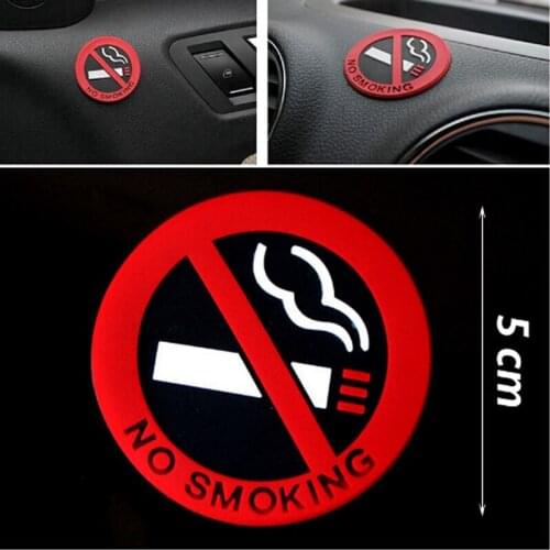 Universal Warning No Smoking Logo Car Stickers for kia cerato subaru impreza honda jazz ix35 fiat uno ford fusion c4 citroen