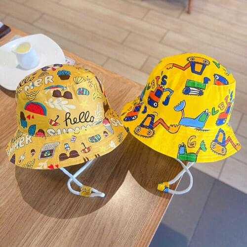 Spring and autumn thin boys baby fisherman hat shade cute super cute summer children toddler sun hat girls sun hat