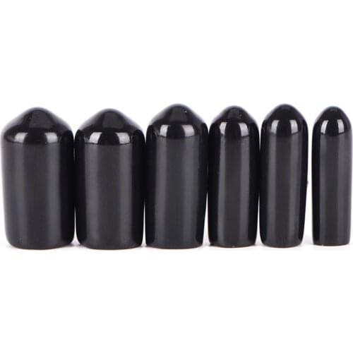 10PCS 3-8mm End Cap PVC Plastic Cable Wire Thread Waterproof Cover Vinyl End Cap PVC Rubber Steel Pole Tube Pipe Protecting