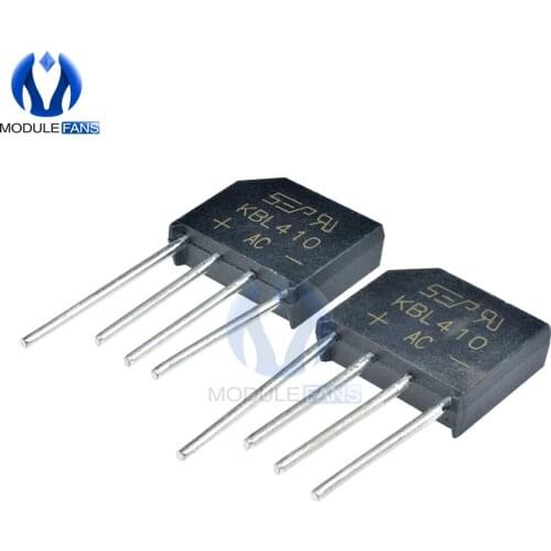 10PCS Diy Electronic KBL410 1000V 4A Diode Bridge Rectifier Single Phase Bridge Rectifier KBL-410 High Temperature Soldering