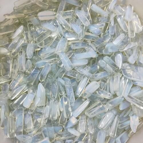 100 G quartz tumbled stone Natural white opal crystal gravel stone polished HEALING
