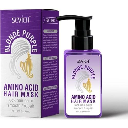 100ml Anti-yellow Shampoo Moisturizing And Nourishing Conditioner Mask Acid Amino Purple Hair Bleaching Fixing After Y3D3