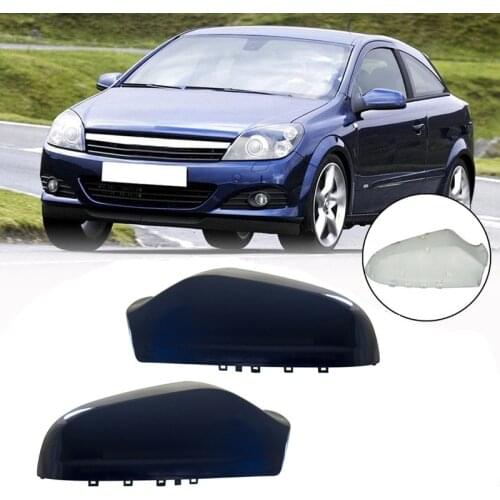 2 Pcs Side Door Wing Rear View Mirror Cover ​for Vauxhall Opel Astra H MK5 2004-2013 Ultra Blue