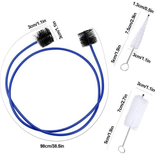 3pcs for Trumpet Brass Blowing Nozzle Cleaner Valve Brush Rod Cleaning Kit Light and Flexible Easy to Carry and Use