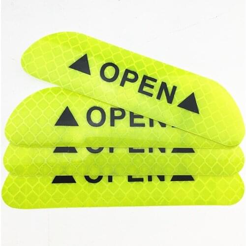 4 pieces / set of car open reflective tape warning mark luminous tape sticker for Mercedes-Benz BMW all series 1 2 3 4 5 6 7