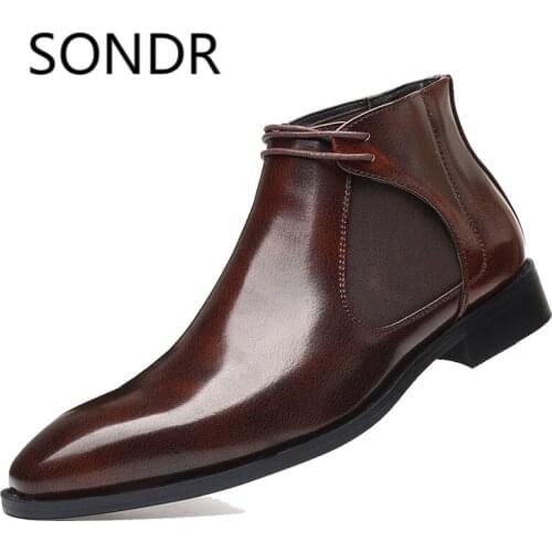 Men Ankle Boots Fashion Chelsea Boots Daily Comfortable Shoes Classic Boots Men Work Footwear Botas Hombre