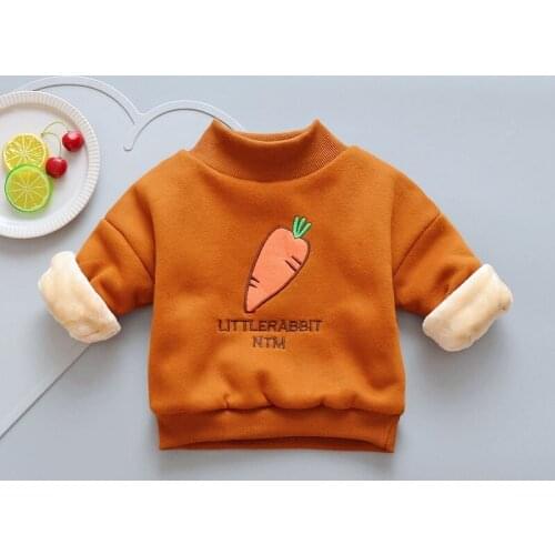 BibiCola winter autumn boys girls hoodies children fashion cashmere tops warm plus thick sweatershirt tracksuit boys clothes