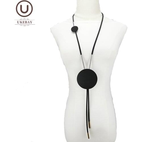 UKEBAY Long Statement Necklaces For Women Ethnic Necklaces Match Clothes Gothic Handmade Jewelry Necklace Fashion Sweater Chains