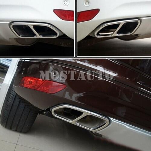 For VOLVO XC60 2015-2017 Stainless Back Exhaust Muffler Decorative Frame Trim 2pcs Car Accessories Interior Car Decor Car Trim