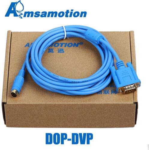 DOP-DVP For Delta DOP-B series HMI to Delta DVP series PLC 9-pin male & round 8-pin CABLE
