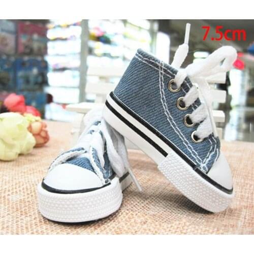 1Pair 7.5cm Jeans Canvas Shoes For 1/4 BJD Doll Shoes For 16 Inch Sharon Doll Boots Casual Shoes For American Girl Doll Kid Toy