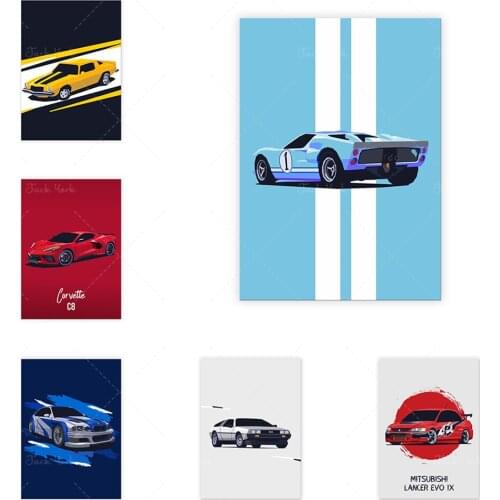 Canvas HD Prints Painting Wall Art Japanese Car Poster Home Decor Modern Modular Drift Vehicle Picture Gift