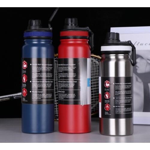 Bpa Free Insulated 800ml Vacuum Flasks Large Capacity Thermals Cup Portable Handle Cover Thermos Water Bottle With Tea Infuser