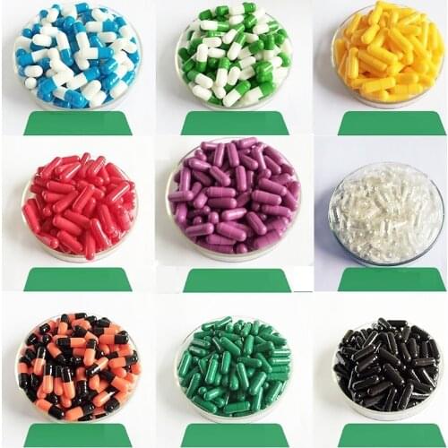 10000 pcs 2# many kinds of colors capsule Gelatin hollow capsules empty joined or separated