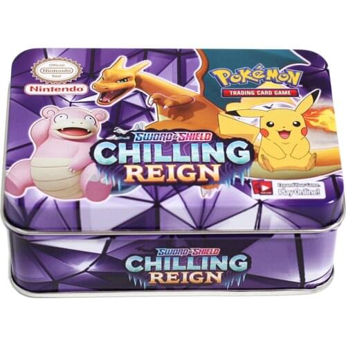 42Pcs/set Pokemon Cards Iron Box TAKARA TOMY Games Battle Styles Collectibles Game Collection Anime Cards for Children