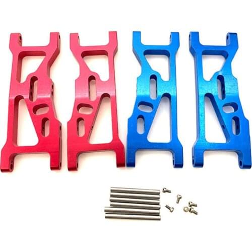 For 1/10 Losi 22S 2WD SCT Brushed Rear Drive Truck Metal Front Swing Arms Blue Red Front Suspension Arms Upgrade Parts