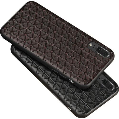 Fashion triangle Genuine Leather All inclusive phone case for Huawei P10 P20 lite case Nova 3 Mate RS Honor 10 P10 Mens general