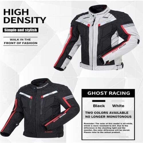 GHOST RACING Motorcycle Jacket Autumn Winter Cold-proof Motorcycle Wear Anti-drop Pull Suit High Visibility Reflective Clothing