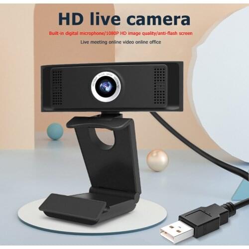 Laptop Desktop Computer Accessory 2MP 1080P HD USB Webcam with Microphone for Video Conference Live Streaming PC