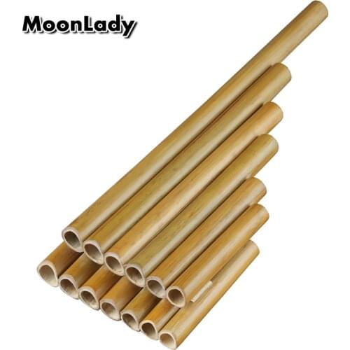 New Arrival 13 Pipes Pan Flute Double Pipes Bamboo Pan Pipe Traditional Woodwind Musical Instrument for Musical Lover