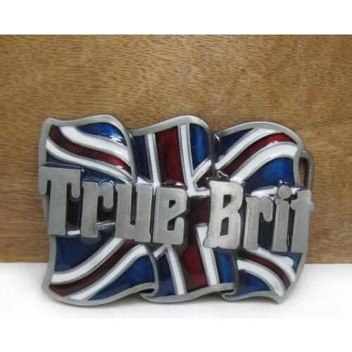 BuckleClub wholesale zinc alloy retro true brit belt buckle western cowboy jeans gift belt buckle FP-03199 UK flag belt buckle